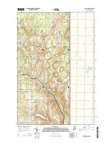 Limestone Maine Current topographic map, 1:24000 scale, 7.5 X 7.5 Minute, Year 2014