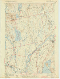Lincoln Maine Historical topographic map, 1:62500 scale, 15 X 15 Minute, Year 1942