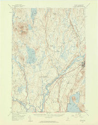 Lincoln Maine Historical topographic map, 1:62500 scale, 15 X 15 Minute, Year 1957