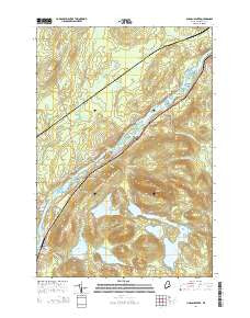 Lincoln Center Maine Current topographic map, 1:24000 scale, 7.5 X 7.5 Minute, Year 2014