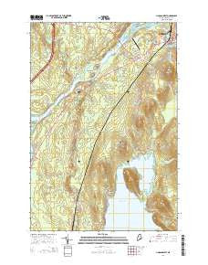 Lincoln West Maine Current topographic map, 1:24000 scale, 7.5 X 7.5 Minute, Year 2014