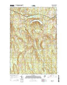 Linneus Maine Current topographic map, 1:24000 scale, 7.5 X 7.5 Minute, Year 2014