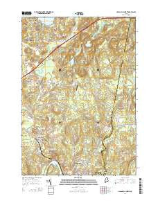 Lisbon Falls North Maine Current topographic map, 1:24000 scale, 7.5 X 7.5 Minute, Year 2014