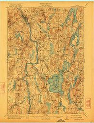 Livermore Maine Historical topographic map, 1:62500 scale, 15 X 15 Minute, Year 1912