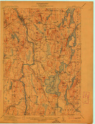 Livermore Maine Historical topographic map, 1:62500 scale, 15 X 15 Minute, Year 1912