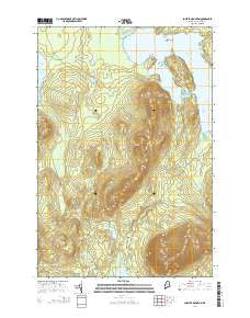 Lobster Mountain Maine Current topographic map, 1:24000 scale, 7.5 X 7.5 Minute, Year 2014
