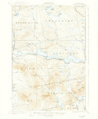 Long Pond Maine Historical topographic map, 1:62500 scale, 15 X 15 Minute, Year 1924