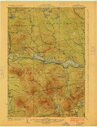 Long Pond Maine Historical topographic map, 1:62500 scale, 15 X 15 Minute, Year 1924