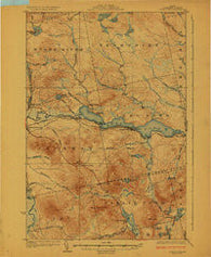 Long Pond Maine Historical topographic map, 1:62500 scale, 15 X 15 Minute, Year 1924