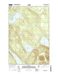 Longley Pond Maine Current topographic map, 1:24000 scale, 7.5 X 7.5 Minute, Year 2014