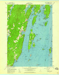 Louds Island Maine Historical topographic map, 1:24000 scale, 7.5 X 7.5 Minute, Year 1955