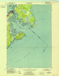 Lubec Maine Historical topographic map, 1:24000 scale, 7.5 X 7.5 Minute, Year 1952