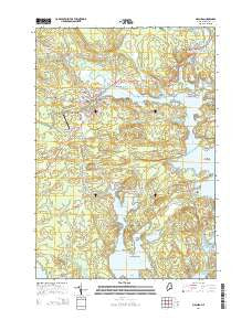 Machias Maine Current topographic map, 1:24000 scale, 7.5 X 7.5 Minute, Year 2014