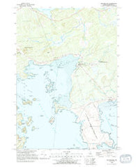 Machias Bay Maine Historical topographic map, 1:24000 scale, 7.5 X 7.5 Minute, Year 1993