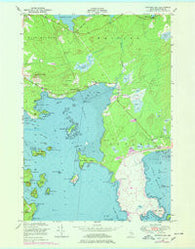 Machias Bay Maine Historical topographic map, 1:24000 scale, 7.5 X 7.5 Minute, Year 1949