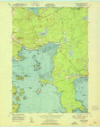 Machias Bay Maine Historical topographic map, 1:24000 scale, 7.5 X 7.5 Minute, Year 1951