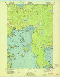 Machias Bay Maine Historical topographic map, 1:24000 scale, 7.5 X 7.5 Minute, Year 1951