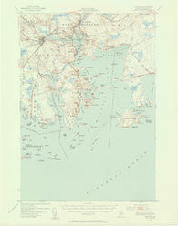 Machias Maine Historical topographic map, 1:62500 scale, 15 X 15 Minute, Year 1941