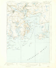 Machias Maine Historical topographic map, 1:62500 scale, 15 X 15 Minute, Year 1918