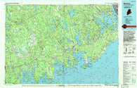 Machias Maine Historical topographic map, 1:100000 scale, 30 X 60 Minute, Year 1994