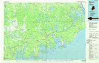 Machias Maine Historical topographic map, 1:100000 scale, 30 X 60 Minute, Year 1985