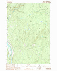 Mahoney Hill Maine Historical topographic map, 1:24000 scale, 7.5 X 7.5 Minute, Year 1989