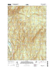 Mahoney Hill Maine Current topographic map, 1:24000 scale, 7.5 X 7.5 Minute, Year 2014