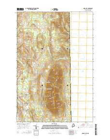Mars Hill Maine Current topographic map, 1:24000 scale, 7.5 X 7.5 Minute, Year 2014