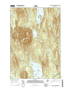 Mattamiscontis Mountain Maine Current topographic map, 1:24000 scale, 7.5 X 7.5 Minute, Year 2014