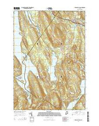 Mechanic Falls Maine Current topographic map, 1:24000 scale, 7.5 X 7.5 Minute, Year 2014