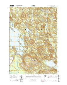 Meddybemps Lake East Maine Current topographic map, 1:24000 scale, 7.5 X 7.5 Minute, Year 2014
