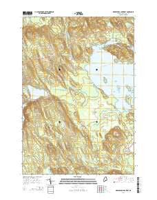 Meddybemps Lake West Maine Current topographic map, 1:24000 scale, 7.5 X 7.5 Minute, Year 2014