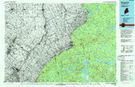 Megantic Maine Historical topographic map, 1:100000 scale, 30 X 60 Minute, Year 1994