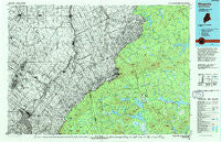 Megantic Maine Historical topographic map, 1:100000 scale, 30 X 60 Minute, Year 1994