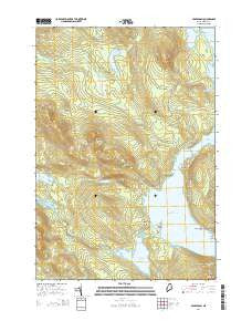 Middle Dam Maine Current topographic map, 1:24000 scale, 7.5 X 7.5 Minute, Year 2014
