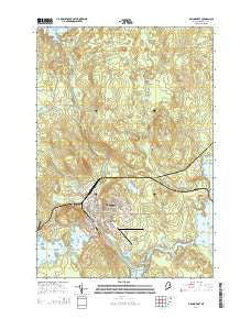 Millinocket Maine Current topographic map, 1:24000 scale, 7.5 X 7.5 Minute, Year 2014