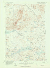 Millinocket Lake Maine Historical topographic map, 1:62500 scale, 15 X 15 Minute, Year 1954