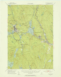 Millinocket Maine Historical topographic map, 1:62500 scale, 15 X 15 Minute, Year 1951