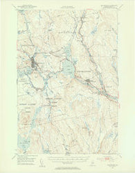 Millinocket Maine Historical topographic map, 1:62500 scale, 15 X 15 Minute, Year 1951
