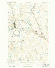 Millinocket Maine Historical topographic map, 1:62500 scale, 15 X 15 Minute, Year 1951