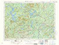 Millinocket Maine Historical topographic map, 1:250000 scale, 1 X 2 Degree, Year 1958