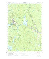 Millinocket Maine Historical topographic map, 1:62500 scale, 15 X 15 Minute, Year 1951