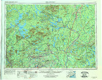 Millinocket Maine Historical topographic map, 1:250000 scale, 1 X 2 Degree, Year 1954