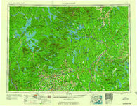 Millinocket Maine Historical topographic map, 1:250000 scale, 1 X 2 Degree, Year 1960