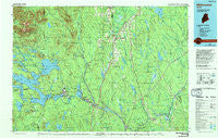 Millinocket Maine Historical topographic map, 1:100000 scale, 30 X 60 Minute, Year 1985
