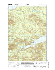 Millinocket Lake West Maine Current topographic map, 1:24000 scale, 7.5 X 7.5 Minute, Year 2014