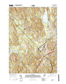 Minot Maine Current topographic map, 1:24000 scale, 7.5 X 7.5 Minute, Year 2014