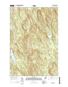 Monarda Maine Current topographic map, 1:24000 scale, 7.5 X 7.5 Minute, Year 2014