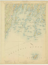 Monhegan Maine Historical topographic map, 1:62500 scale, 15 X 15 Minute, Year 1906