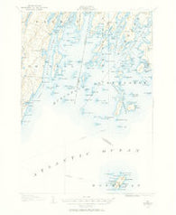 Monhegan Maine Historical topographic map, 1:62500 scale, 15 X 15 Minute, Year 1904